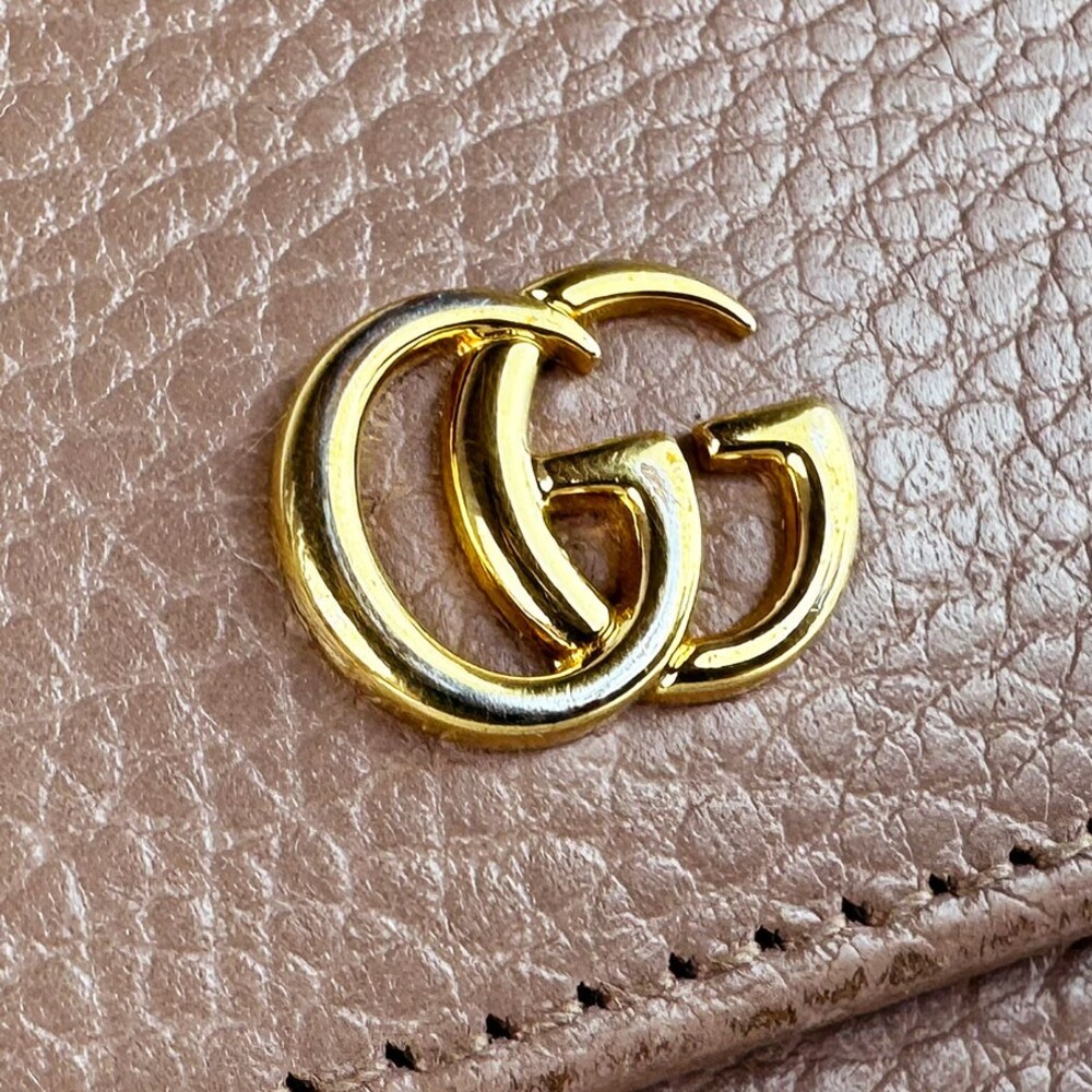 Auth Gucci Gg Marmont Long Wallet Beige #300922G20B - Picture 11 of 12